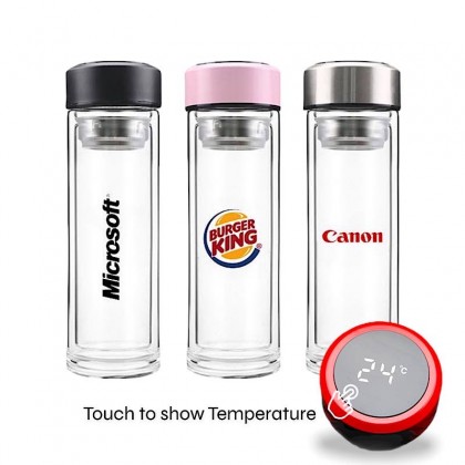 Glass Bottle With LED Temperature Display